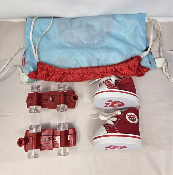 Build A Bear Red Sneakers Skates & Back Pack Carrying Piece - Picture 5 of 10